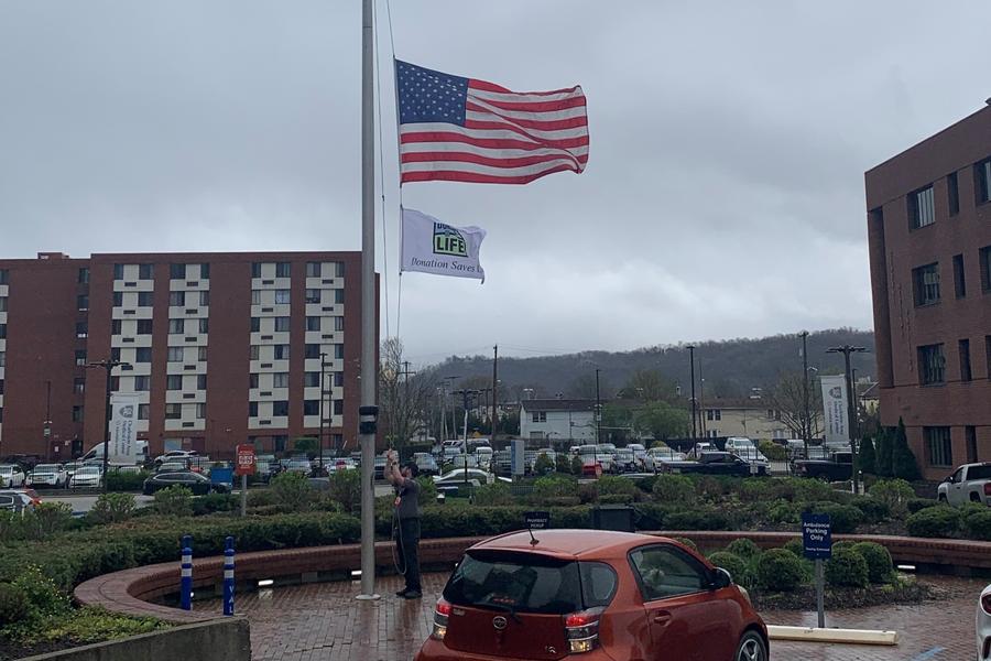 General Hospital flag raising photo