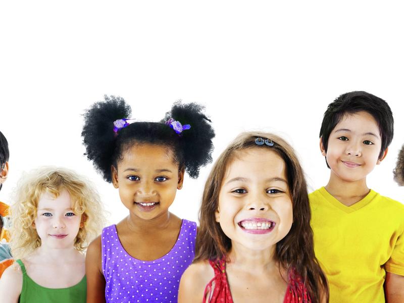 Group of children smiling