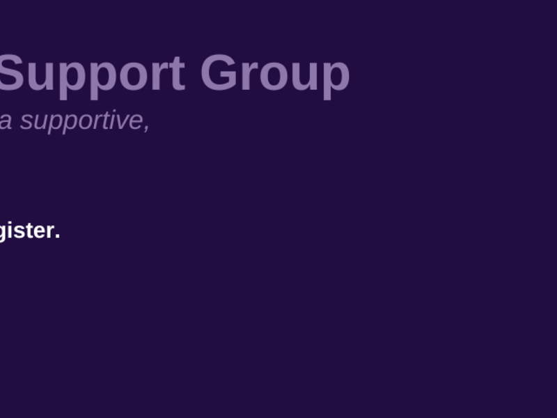 Alzheimer's Support Group Banner