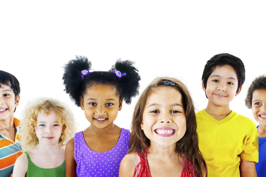 Group of children smiling