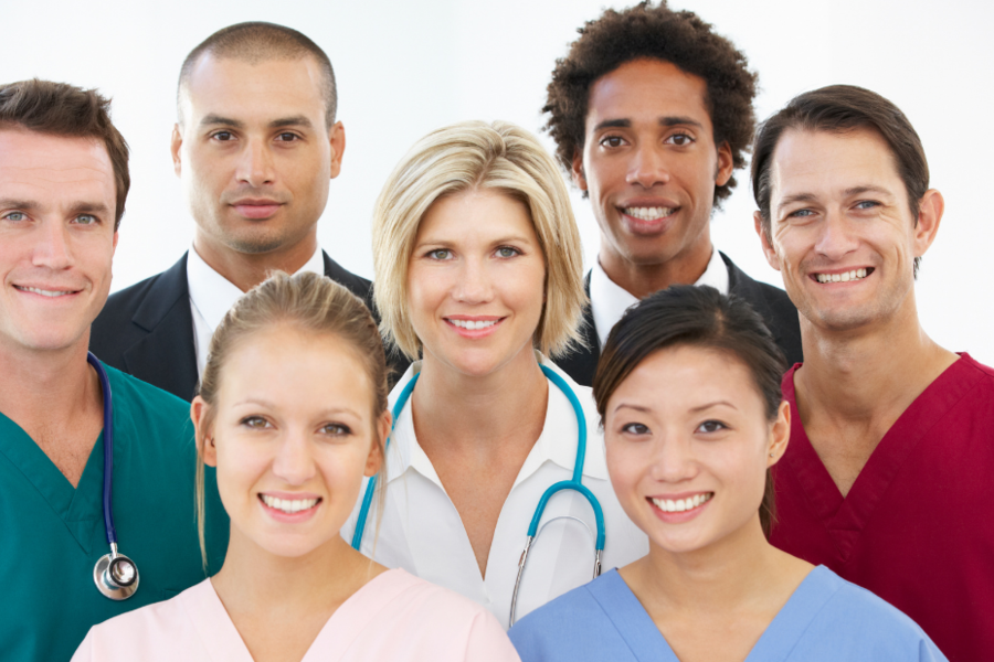 Photo of diverse group of healthcare workers