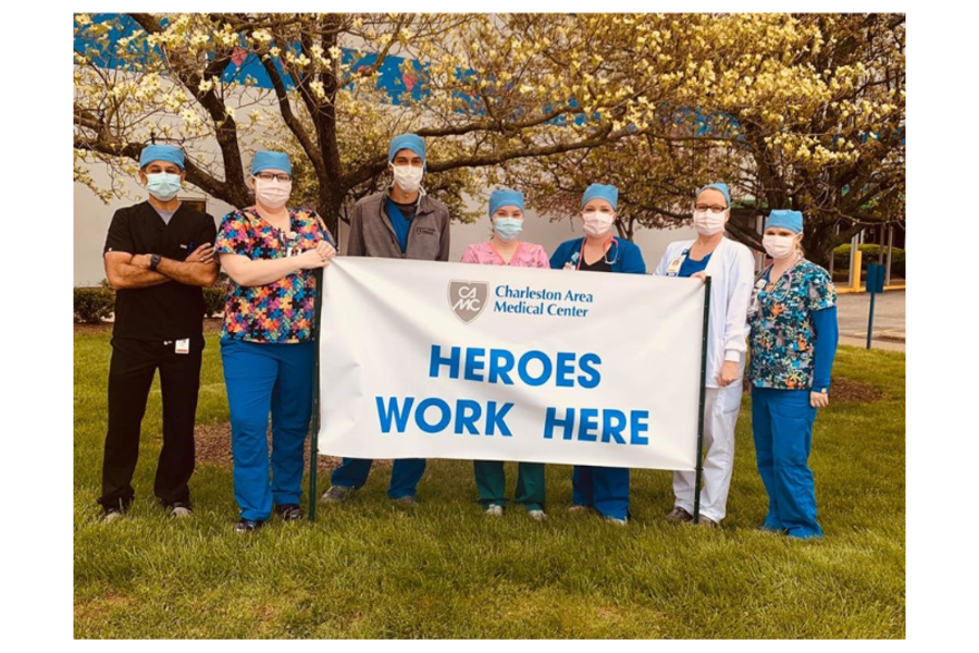 Photo of hospital workers