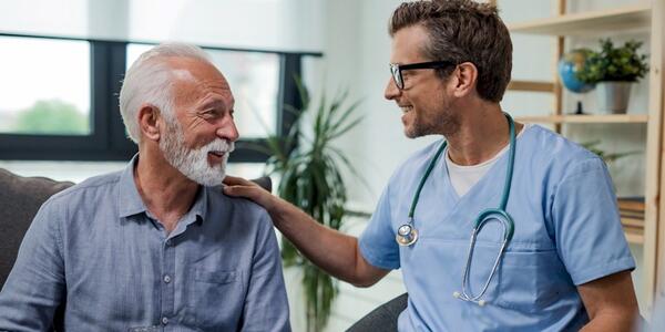 Doctor with patient