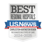 Emblem showing recognition for CAMC from US News & World Report