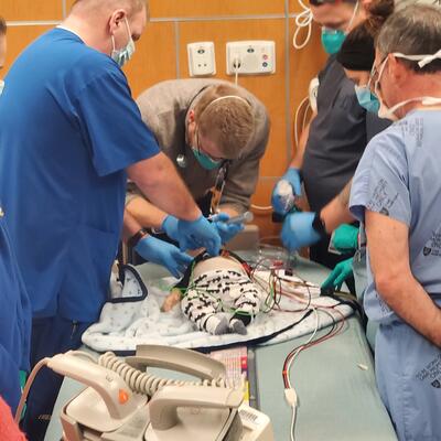 Snapshot of simulation center training at CAMC Memorial Hospital