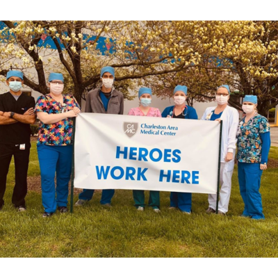 Photo of hospital workers