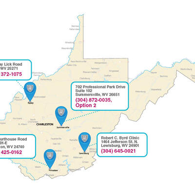 Map of telemedicine centers