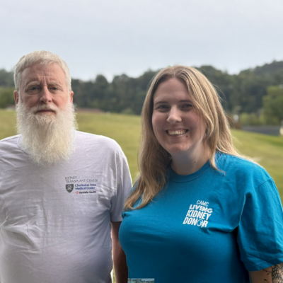 Steven, kidney recipient, and Meagen, living donor